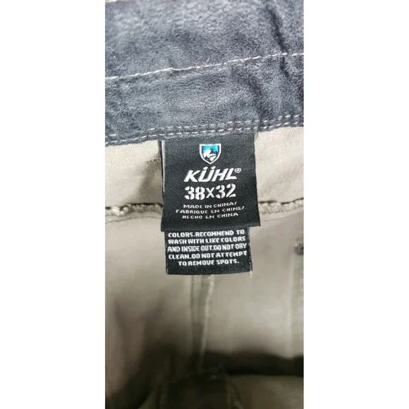 Kuhl Born In The Mountains Vintage Patina Dye Pants Rydr Gray 38x32 Outdoor Hike - Picture 7 of 8